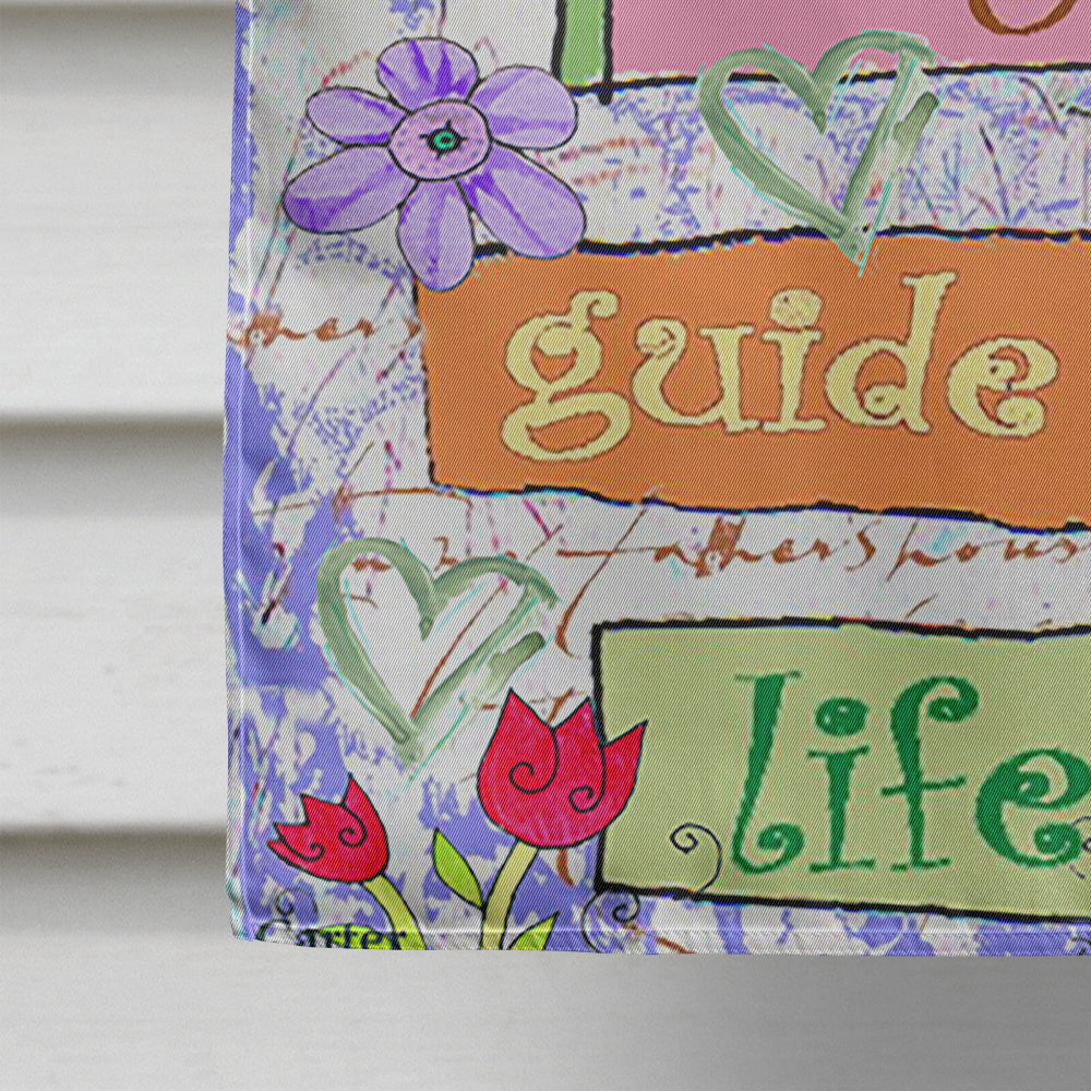 Let Laughter Guide your Life Inspirational House Flag 28x40 Porch Sleeve Pole Decorative Outside Yard Banner Artwork Wall Hanging, Polyester