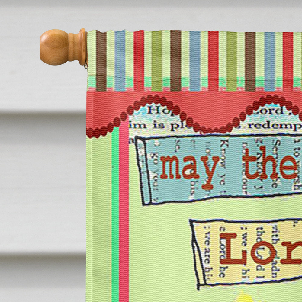 May the Lord Bless You and Keep You Inspirational House Flag 28x40 Porch Sleeve Pole Decorative Outside Yard Banner Artwork Wall Hanging, Polyester