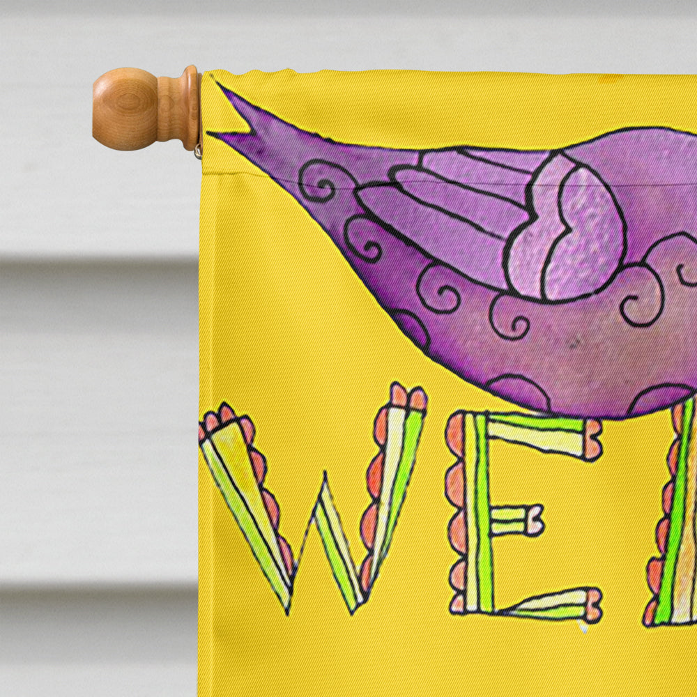 Welcome Good Friends Inspirational House Flag 28x40 Porch Sleeve Pole Decorative Outside Yard Banner Artwork Wall Hanging, Polyester