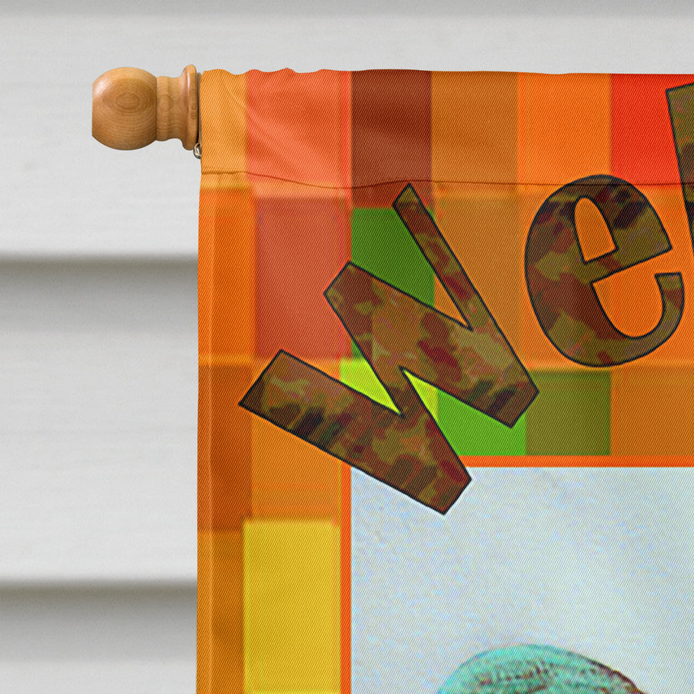 Welcome Rooster House Flag 28x40 Porch Sleeve Pole Decorative Outside Yard Banner Artwork Wall Hanging, Polyester