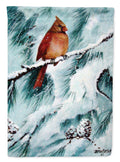 Winter's Glory Redbird 2 Northern Cardinal House Flag 28x40 Porch Sleeve Pole Decorative Outside Yard Banner Artwork Wall Hanging, Polyester