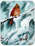 Winter's Glory Redbird 2 Northern Cardinal Cutting Board Tempered Glass Kitchen Cutting Surface, Heat Resistant Chopping, Non-Slip Feet, Food Prep & Serving