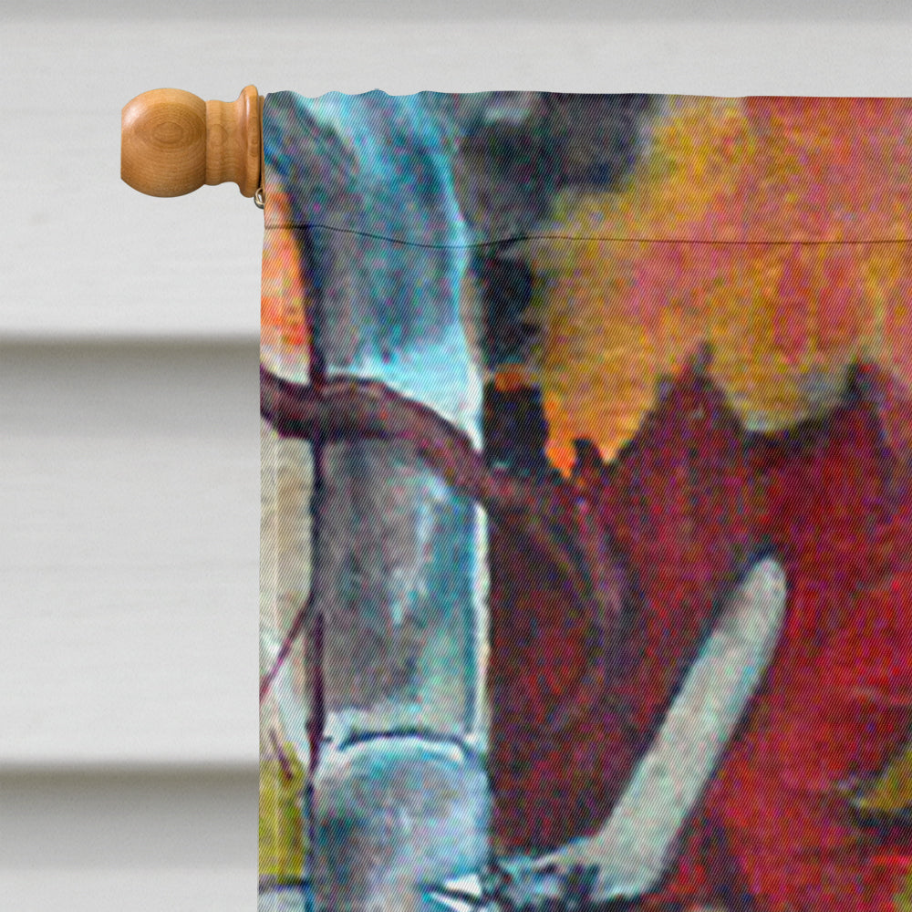 Fence Sitter Chickadee House Flag 28x40 Porch Sleeve Pole Decorative Outside Yard Banner Artwork Wall Hanging, Polyester
