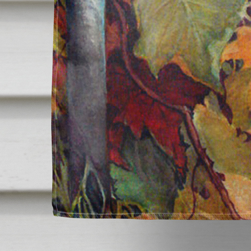 Fence Sitter Chickadee House Flag 28x40 Porch Sleeve Pole Decorative Outside Yard Banner Artwork Wall Hanging, Polyester