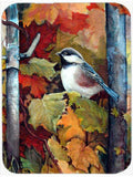 Fence Sitter Chickadee Cutting Board Tempered Glass Kitchen Cutting Surface, Heat Resistant Chopping, Non-Slip Feet, Food Prep & Serving