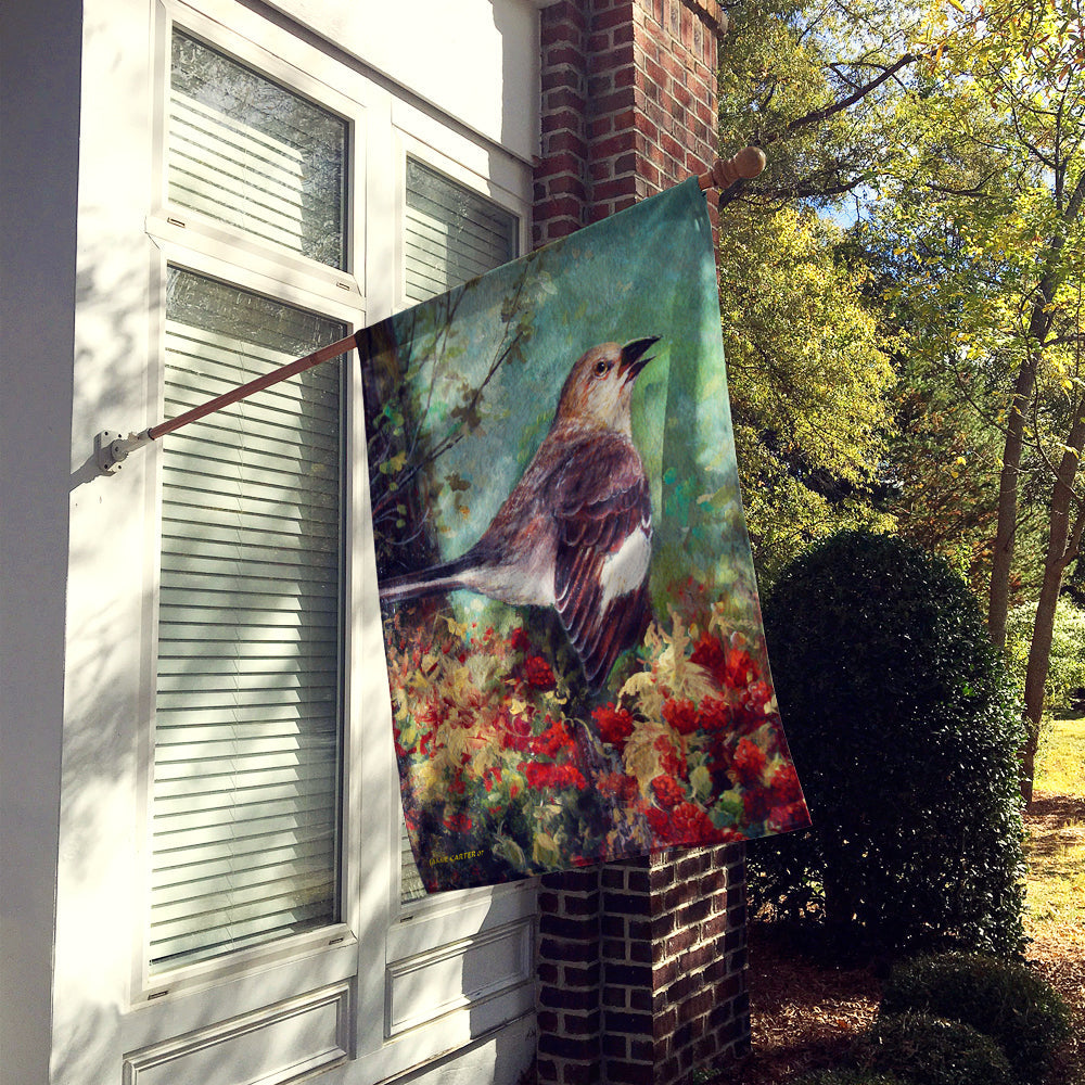 Mockingbird House Flag 28x40 Porch Sleeve Pole Decorative Outside Yard Banner Artwork Wall Hanging, Polyester