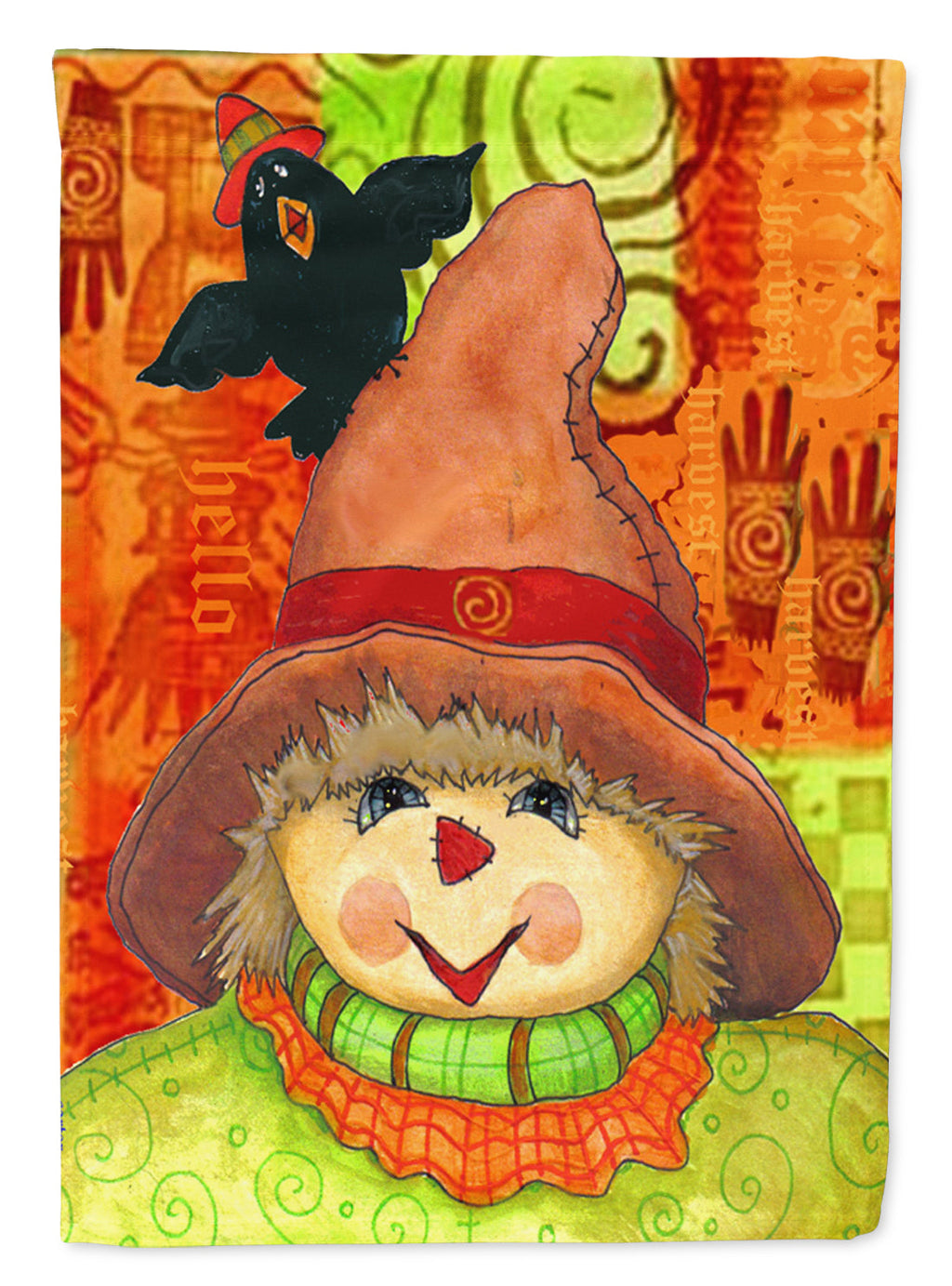 Harvey and the Scarecrow Fall House Flag 28x40 Porch Sleeve Pole Decorative Outside Yard Banner Artwork Wall Hanging, Polyester