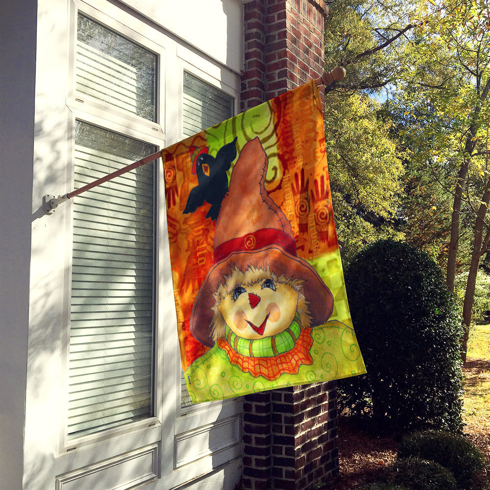 Harvey and the Scarecrow Fall House Flag 28x40 Porch Sleeve Pole Decorative Outside Yard Banner Artwork Wall Hanging, Polyester