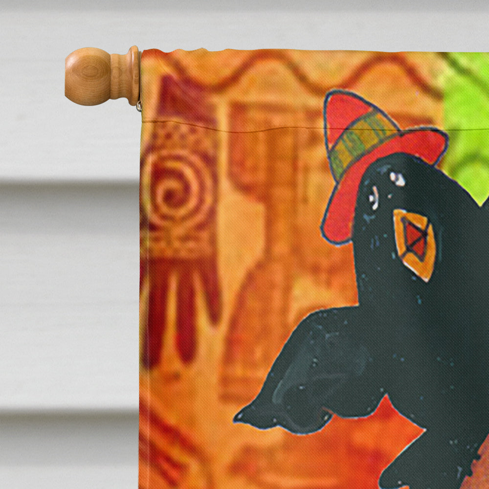 Harvey and the Scarecrow Fall House Flag 28x40 Porch Sleeve Pole Decorative Outside Yard Banner Artwork Wall Hanging, Polyester