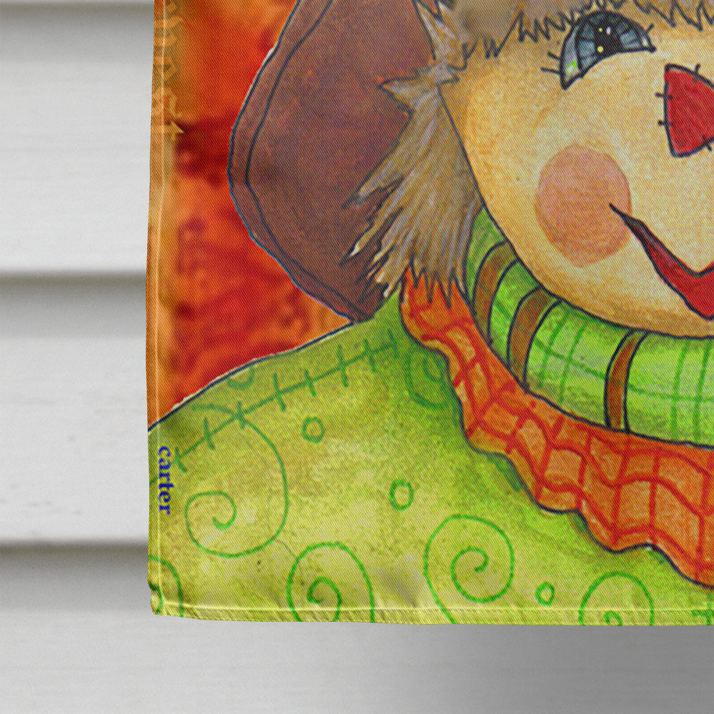Harvey and the Scarecrow Fall House Flag 28x40 Porch Sleeve Pole Decorative Outside Yard Banner Artwork Wall Hanging, Polyester