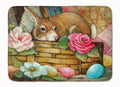 A Touch of Color Rabbit Easter Memory Foam Kitchen Mat Machine Washable Anti-Fatigue Cushion Comfort Bath or Kitchen Rug
