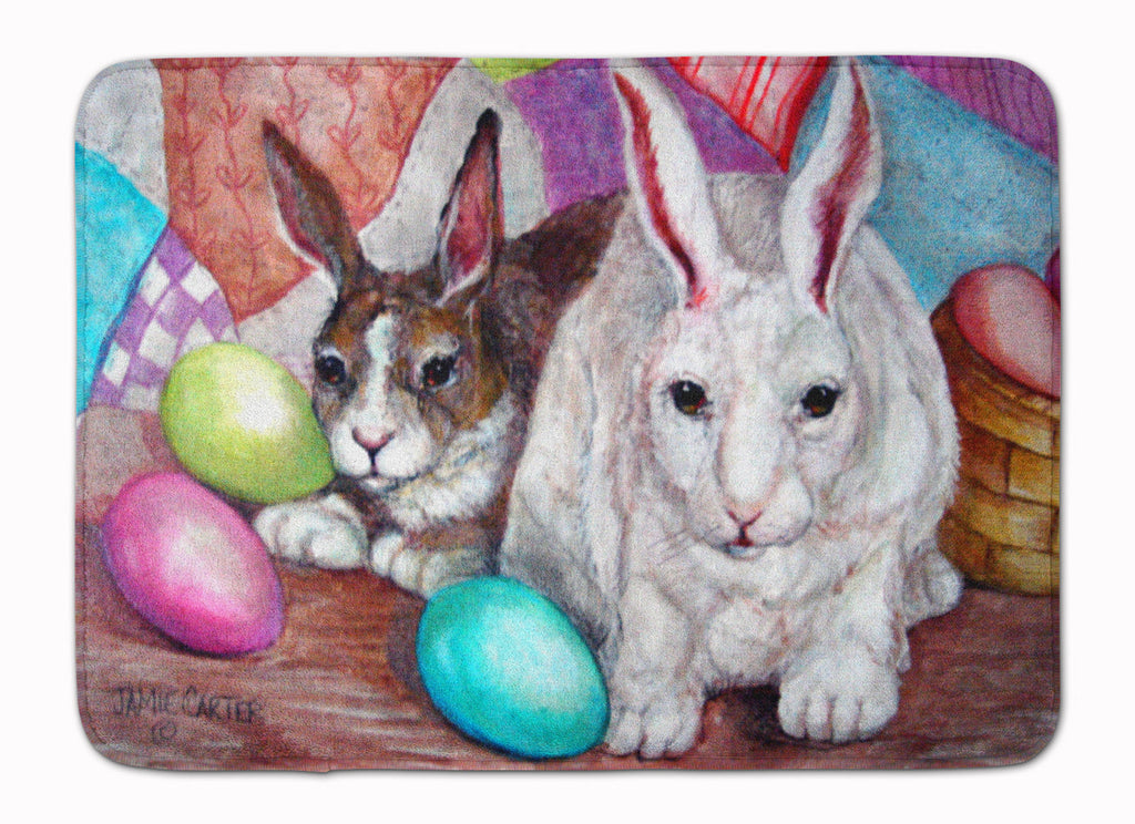 Buddy Buddies Easter Rabbit Memory Foam Kitchen Mat Machine Washable Anti-Fatigue Cushion Comfort Bath or Kitchen Rug