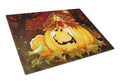 Somebody to Love Pumpkin Halloween Cutting Board Tempered Glass Kitchen Cutting Surface, Heat Resistant Chopping, Non-Slip Feet, Food Prep & Serving