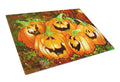 Such a Glowing Personality Pumpkin Halloween Cutting Board Tempered Glass Kitchen Cutting Surface, Heat Resistant Chopping, Non-Slip Feet, Food Prep & Serving