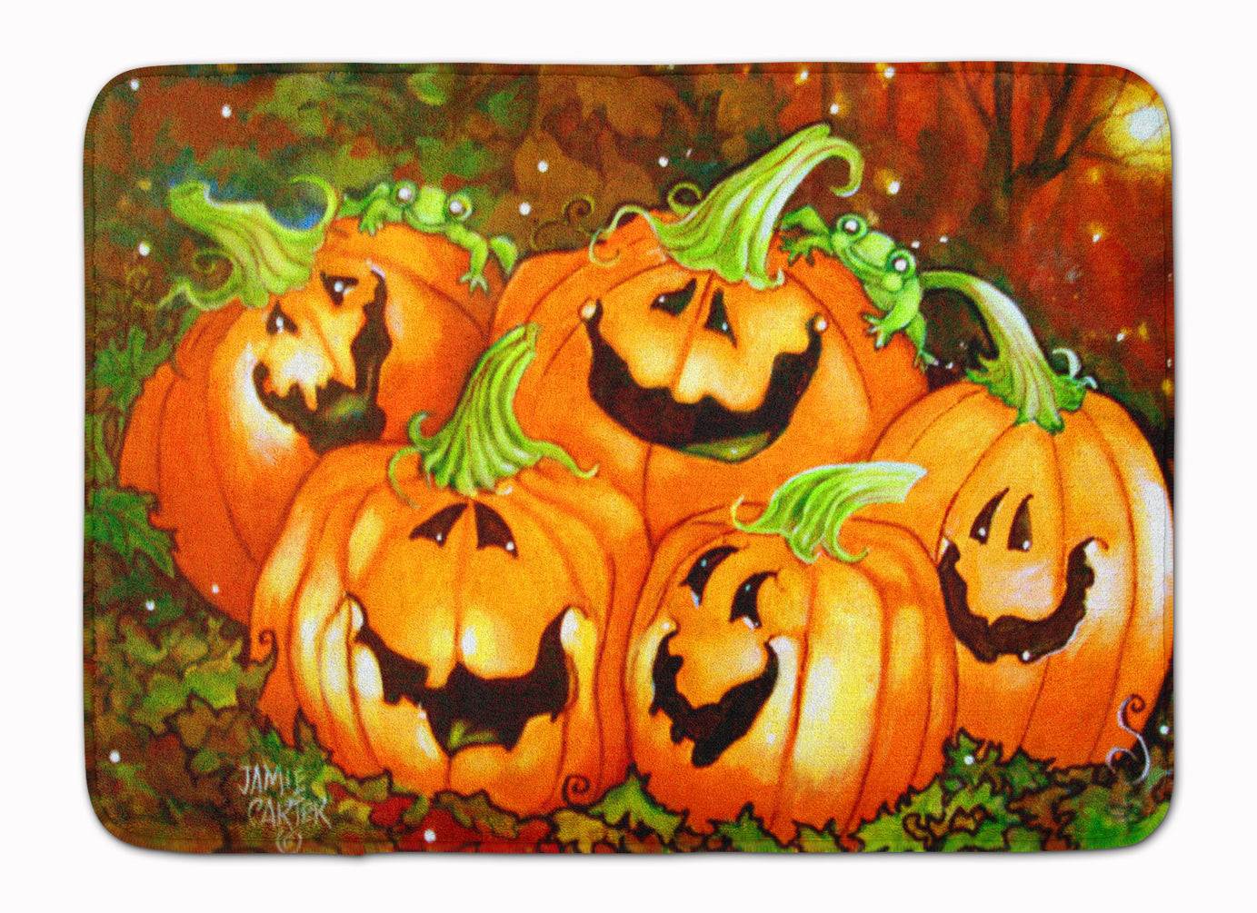 Such a Glowing Personality Pumpkin Halloween Memory Foam Kitchen Mat Machine Washable Anti-Fatigue Cushion Comfort Bath or Kitchen Rug
