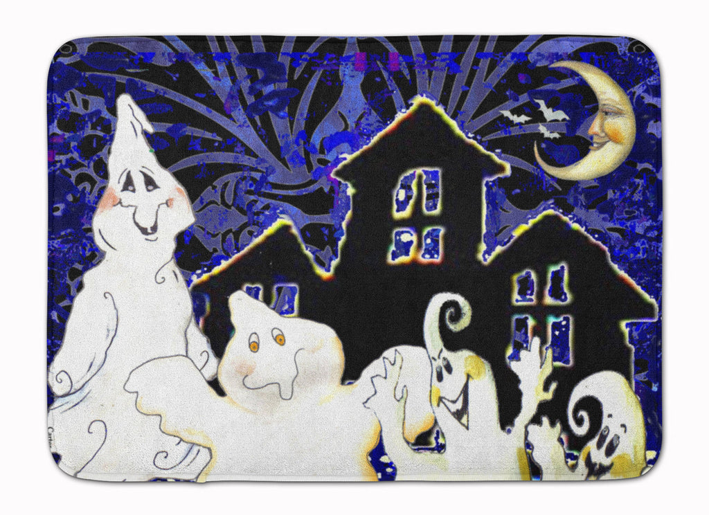 The Gang's All Here Ghosts Halloween Memory Foam Kitchen Mat Machine Washable Anti-Fatigue Cushion Comfort Bath or Kitchen Rug