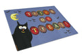 Trick or Treat Kitty Halloween Cutting Board Tempered Glass Kitchen Cutting Surface, Heat Resistant Chopping, Non-Slip Feet, Food Prep & Serving