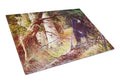 Are you there Mr. Black Bear Cutting Board Tempered Glass Kitchen Cutting Surface, Heat Resistant Chopping, Non-Slip Feet, Food Prep & Serving