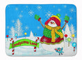 Candy Cane Lane Snowman Memory Foam Kitchen Mat Machine Washable Anti-Fatigue Cushion Comfort Bath or Kitchen Rug