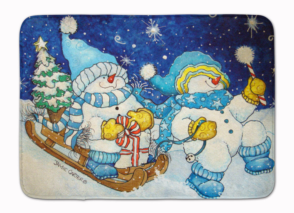 Celebrate the Season of Wonder Snowman Memory Foam Kitchen Mat Machine Washable Anti-Fatigue Cushion Comfort Bath or Kitchen Rug
