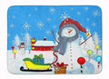 Snow Happens in the Meadow Snowman Memory Foam Kitchen Mat Machine Washable Anti-Fatigue Cushion Comfort Bath or Kitchen Rug