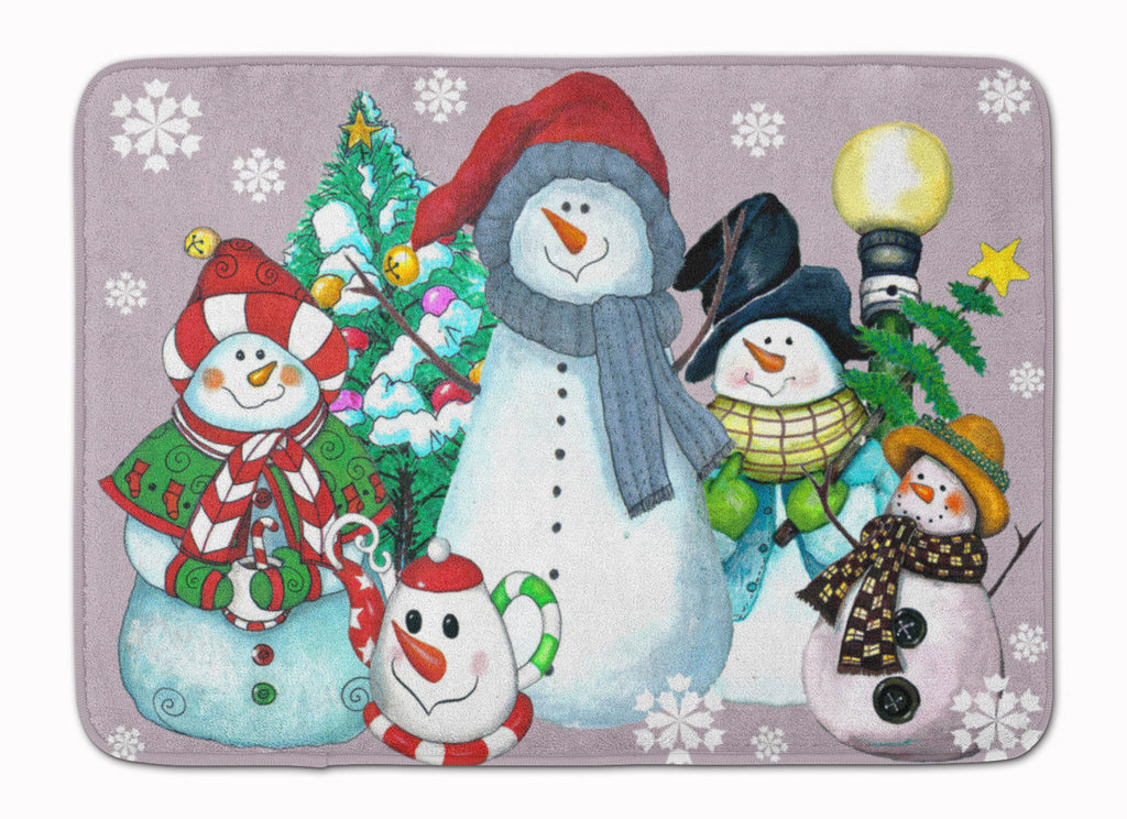 Snowman Collection For the Holidays Memory Foam Kitchen Mat Machine Washable Anti-Fatigue Cushion Comfort Bath or Kitchen Rug