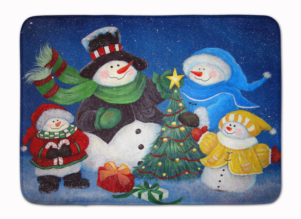 The Family Gathering Snowman Memory Foam Kitchen Mat Machine Washable Anti-Fatigue Cushion Comfort Bath or Kitchen Rug