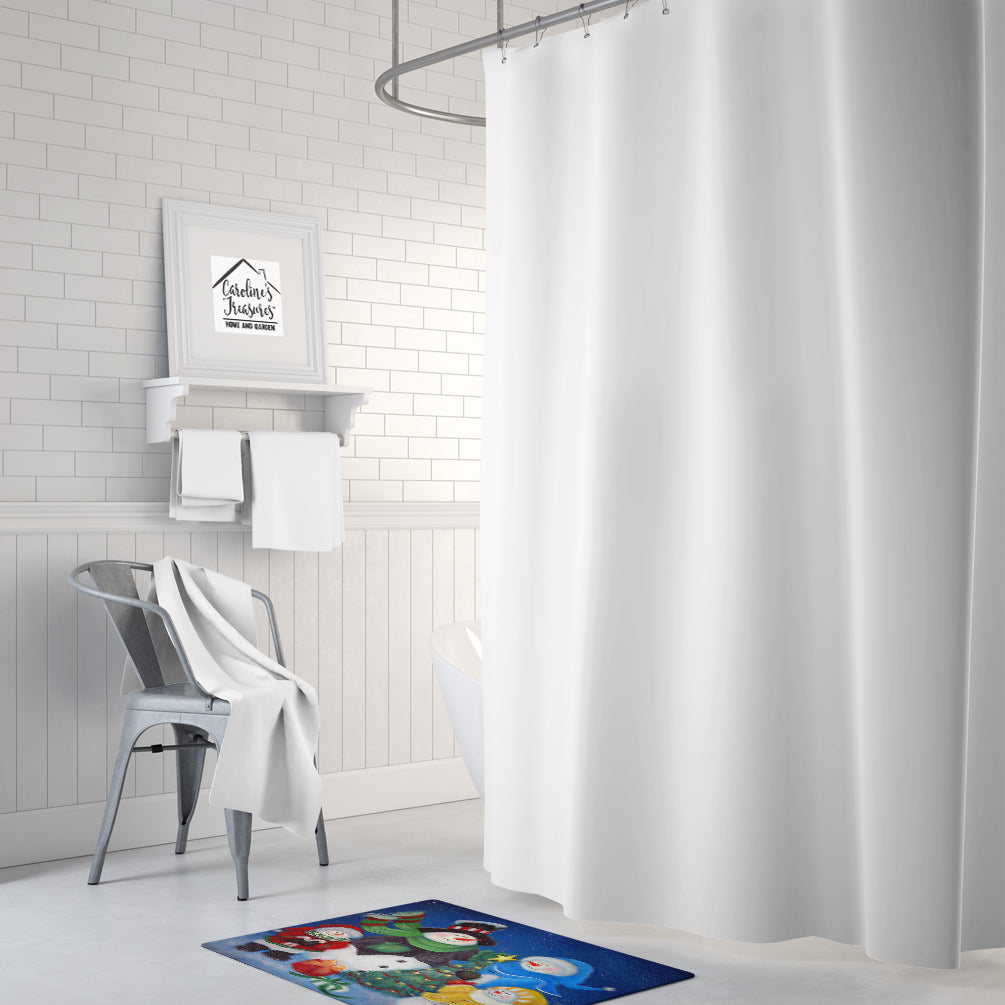 The Family Gathering Snowman Memory Foam Kitchen Mat Machine Washable Anti-Fatigue Cushion Comfort Bath or Kitchen Rug