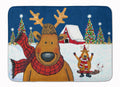The Tree Famers Reindeer Christmas Memory Foam Kitchen Mat Machine Washable Anti-Fatigue Cushion Comfort Bath or Kitchen Rug