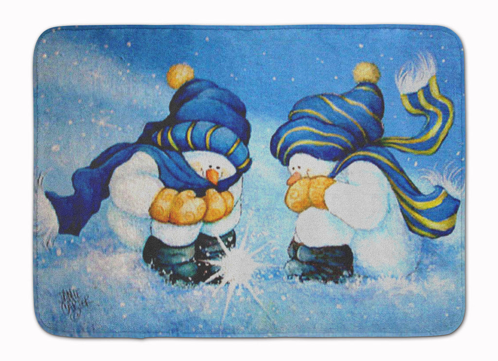 We Believe in Magic Snowman Memory Foam Kitchen Mat Machine Washable Anti-Fatigue Cushion Comfort Bath or Kitchen Rug
