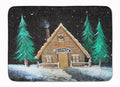 Welcome Lodge Christmas Log Home Memory Foam Kitchen Mat Machine Washable Anti-Fatigue Cushion Comfort Bath or Kitchen Rug