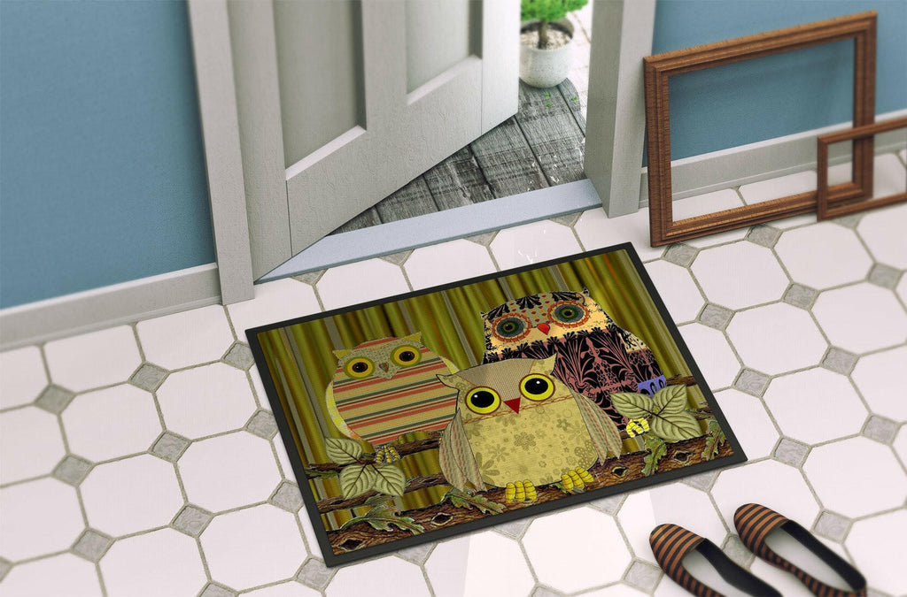 Fall Wisdom Owl Doormat Indoor Outdoor 24H X 36W Front Door Mat Rugs for Entryway, Non Slip Washable Low Pile,