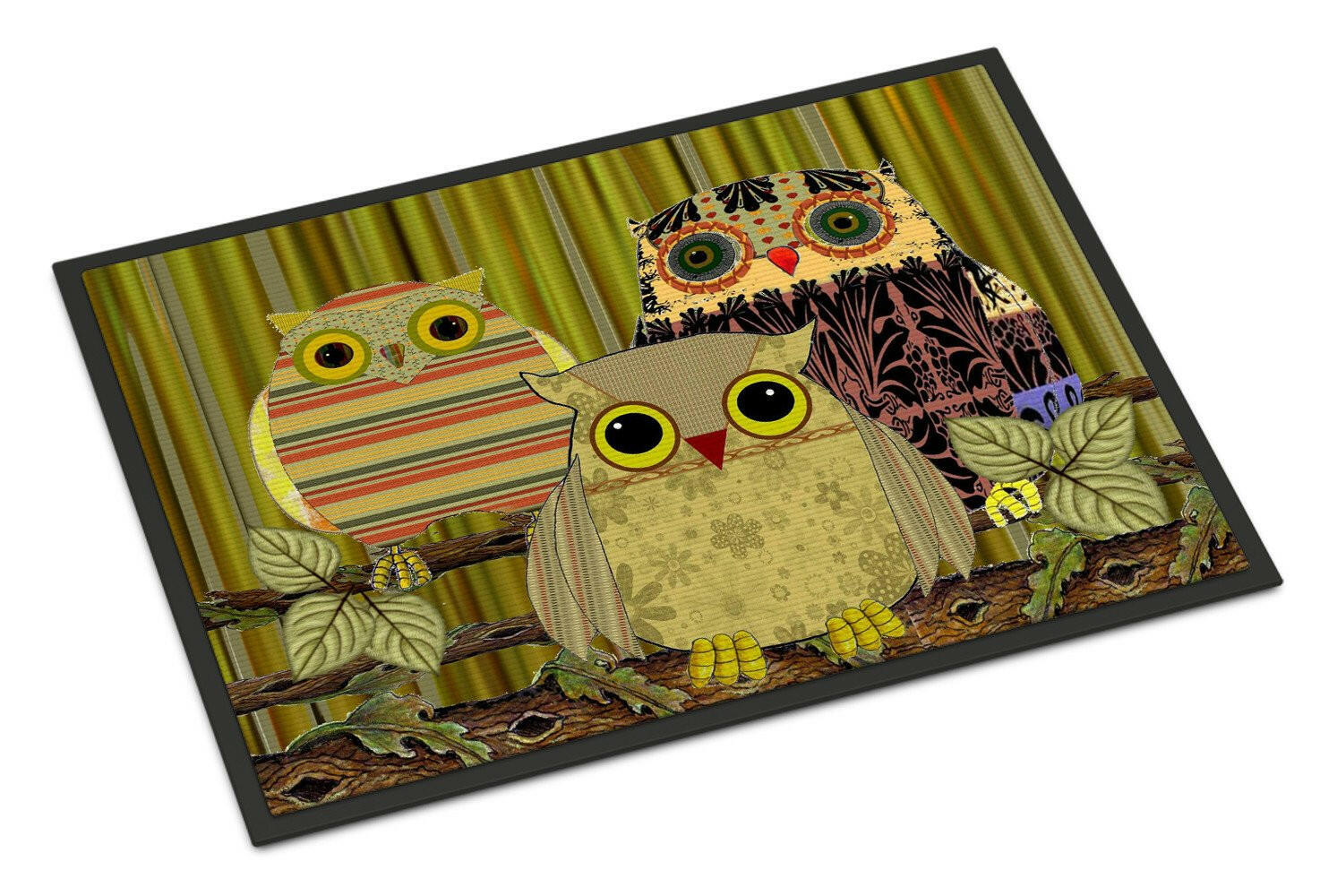 Fall Wisdom Owl Doormat Indoor Outdoor 18H X 27W Front Door Mat Rugs for Entryway, Non Slip Washable
