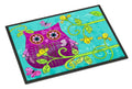 Sittin in the Flowers Owl Doormat Indoor Outdoor 24H X 36W Front Door Mat Rugs for Entryway, Non Slip Washable Low Pile,