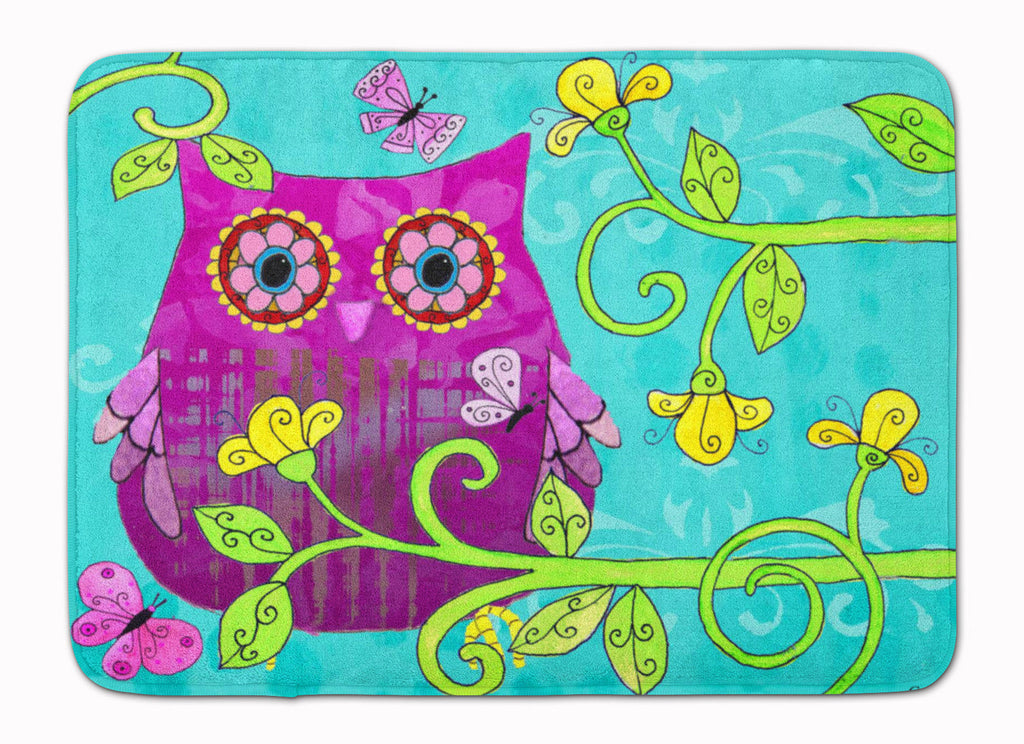 Sittin in the Flowers Owl Memory Foam Kitchen Mat Machine Washable Anti-Fatigue Cushion Comfort Bath or Kitchen Rug