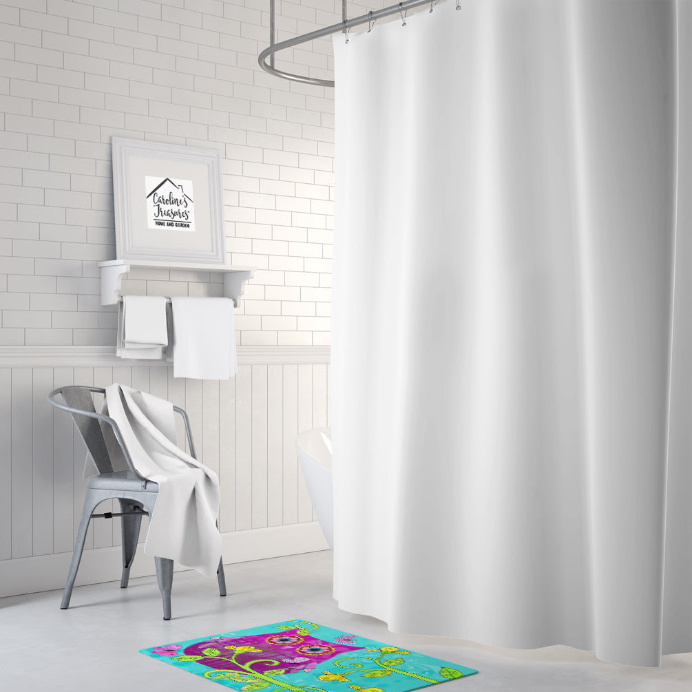 Sittin in the Flowers Owl Memory Foam Kitchen Mat Machine Washable Anti-Fatigue Cushion Comfort Bath or Kitchen Rug
