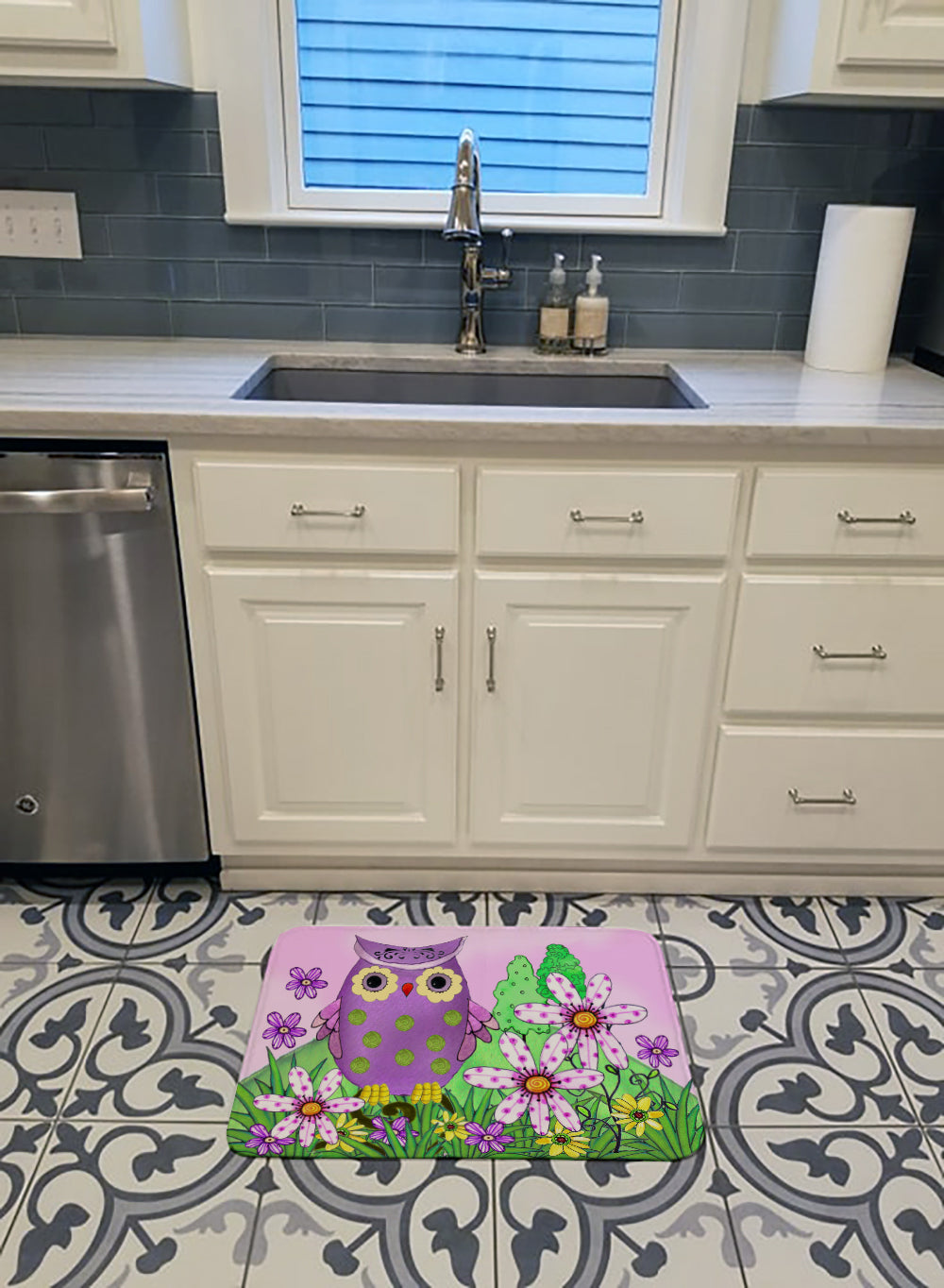 Who is Your Friend Owl Memory Foam Kitchen Mat Machine Washable Anti-Fatigue Cushion Comfort Bath or Kitchen Rug