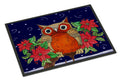 Whose Happy Holidays Owl Doormat Indoor Outdoor 18H X 27W Front Door Mat Rugs for Entryway, Non Slip Washable