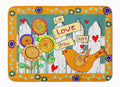 Let Love Grow Here Memory Foam Kitchen Mat Machine Washable Anti-Fatigue Cushion Comfort Bath or Kitchen Rug