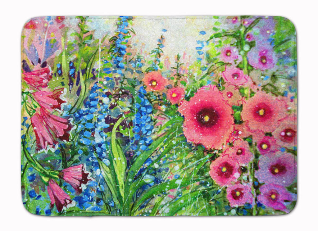 Easter Garden Springtime Flowers Memory Foam Kitchen Mat Machine Washable Anti-Fatigue Cushion Comfort Bath or Kitchen Rug