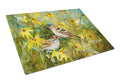 Sparrows in the Field Cutting Board Tempered Glass Kitchen Cutting Surface, Heat Resistant Chopping, Non-Slip Feet, Food Prep & Serving
