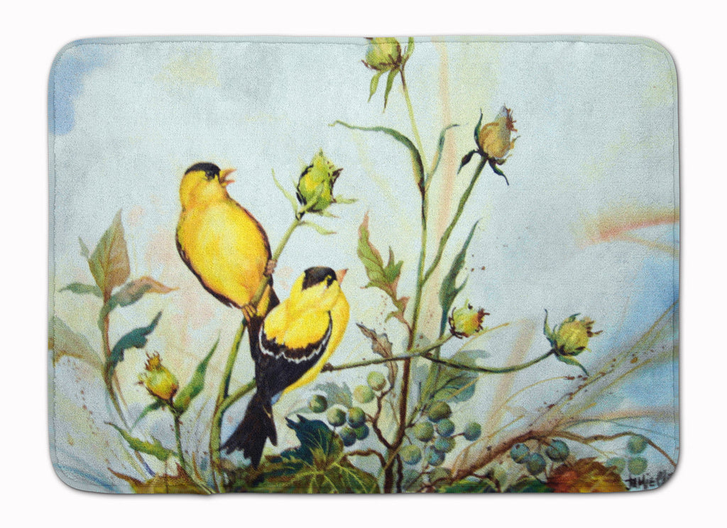 Joyful Morning Birds Memory Foam Kitchen Mat Machine Washable Anti-Fatigue Cushion Comfort Bath or Kitchen Rug