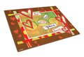 Let Love Guide Your Heart Valentine's Day Cutting Board Tempered Glass Kitchen Cutting Surface, Heat Resistant Chopping, Non-Slip Feet, Food Prep & Serving