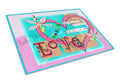 Looks Like I Love You Valentine's Day Cutting Board Tempered Glass Kitchen Cutting Surface, Heat Resistant Chopping, Non-Slip Feet, Food Prep & Serving