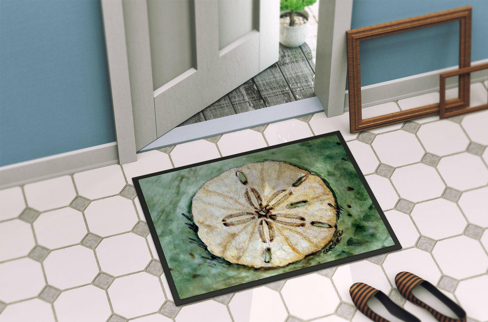 Sending Sand Dollars Back to Sea Doormat Indoor Outdoor 24H X 36W Front Door Mat Rugs for Entryway, Non Slip Washable Low Pile,