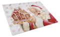 Santa Claus A Home for the Holidays Cutting Board Tempered Glass Kitchen Cutting Surface, Heat Resistant Chopping, Non-Slip Feet, Food Prep & Serving