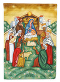 Nativity A Saviour is Born House Flag 28x40 Porch Sleeve Pole Decorative Outside Yard Banner Artwork Wall Hanging, Polyester