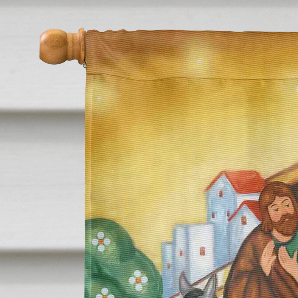 Nativity A Saviour is Born House Flag 28x40 Porch Sleeve Pole Decorative Outside Yard Banner Artwork Wall Hanging, Polyester