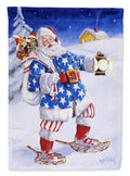 Santa Claus A Star to Guide Him House Flag 28x40 Porch Sleeve Pole Decorative Outside Yard Banner Artwork Wall Hanging, Polyester