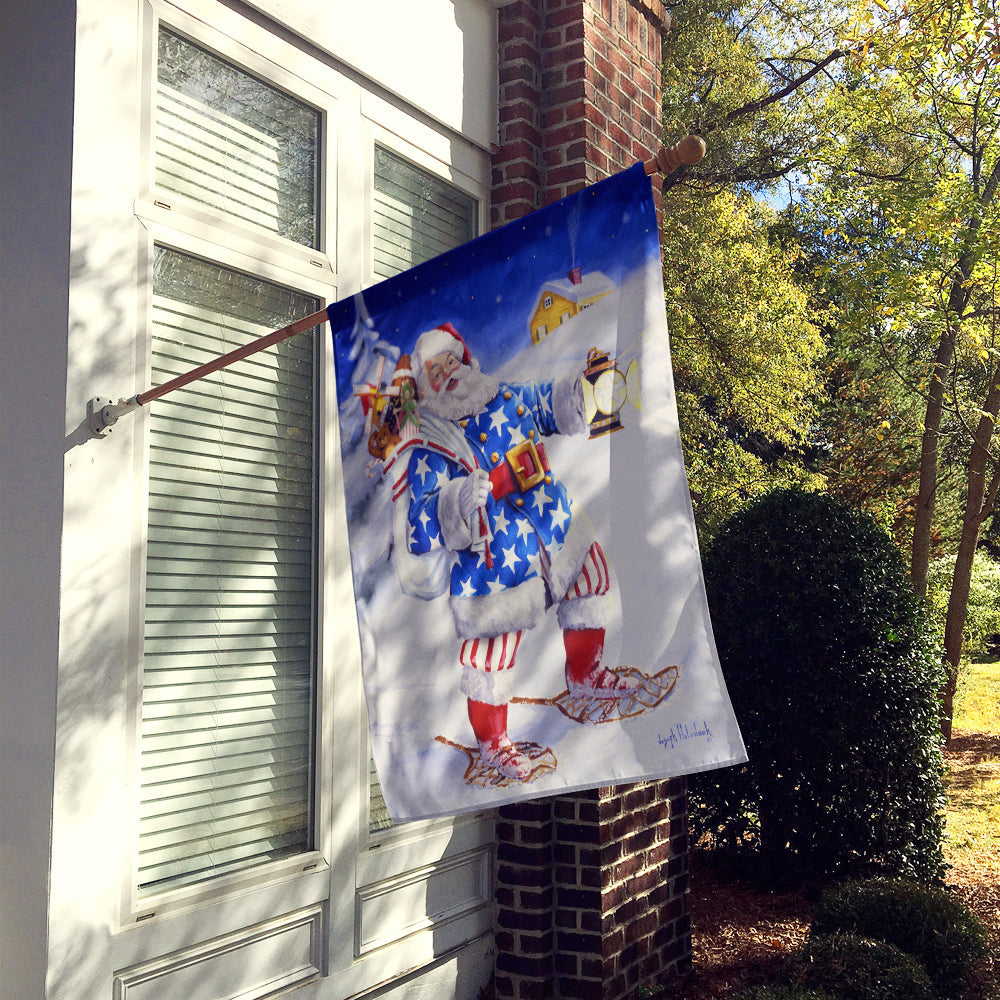 Santa Claus A Star to Guide Him House Flag 28x40 Porch Sleeve Pole Decorative Outside Yard Banner Artwork Wall Hanging, Polyester